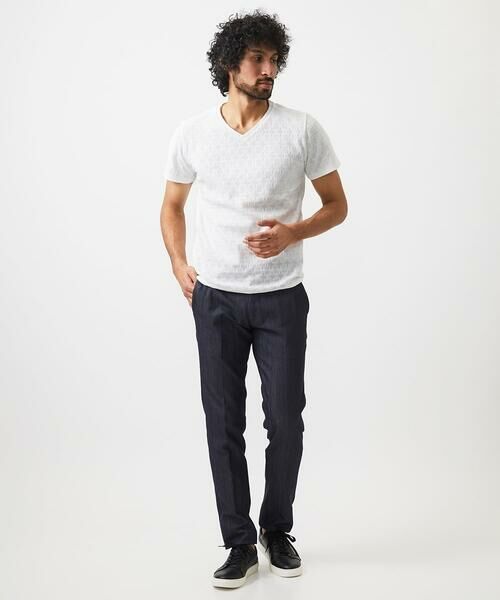 MICHEL KLEIN HOMME / ミッシェルクランオム カットソー | 《日本製》リンクスVネック半袖カットソー | 詳細11