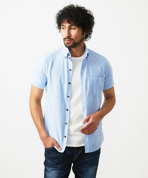 MICHEL KLEIN HOMME / ミッシェルクランオム シャツ・ブラウス | 《日本製》イージーケアドレス半袖シャツ | 詳細5