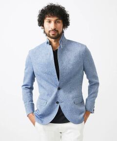 MICHEL KLEIN HOMME / ミッシェルクランオム テーラードジャケット | カラミメッシュコンバーチブルジャケット