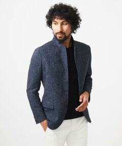 MICHEL KLEIN HOMME / ミッシェルクランオム テーラードジャケット | カラミメッシュコンバーチブルジャケット