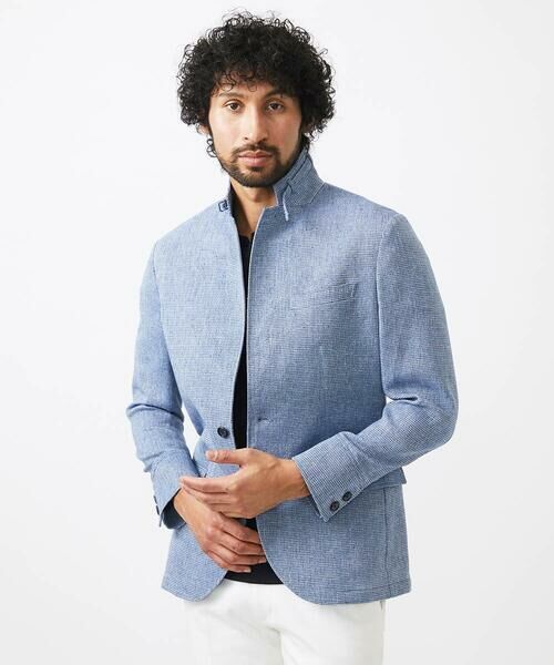 MICHEL KLEIN HOMME / ミッシェルクランオム テーラードジャケット | カラミメッシュコンバーチブルジャケット | 詳細1