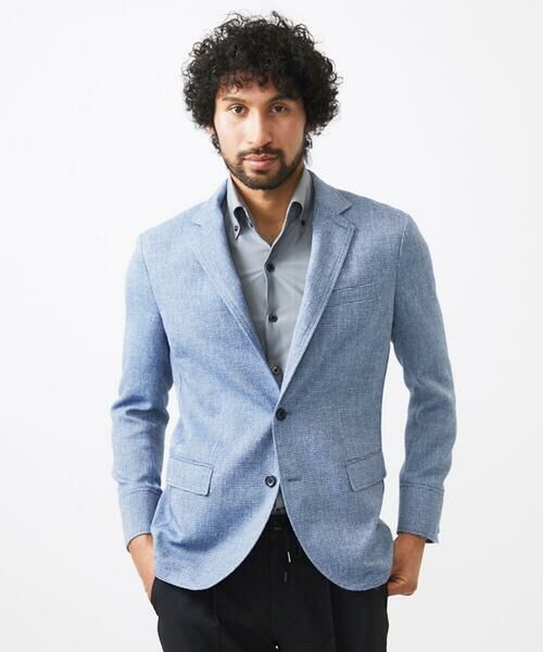 MICHEL KLEIN HOMME / ミッシェルクランオム テーラードジャケット | カラミメッシュコンバーチブルジャケット | 詳細3