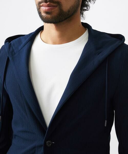 MICHEL KLEIN HOMME / ミッシェルクランオム パーカー | サッカー柄フードジャケット | 詳細6