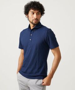 MICHEL KLEIN HOMME / ミッシェルクランオム カットソー | 《日本製》幾何学柄ポロシャツ