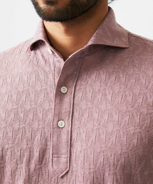 MICHEL KLEIN HOMME / ミッシェルクランオム カットソー | 《日本製》幾何学柄ポロシャツ | 詳細5