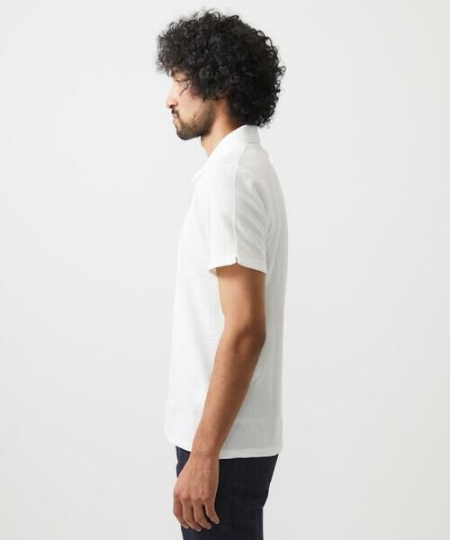 MICHEL KLEIN HOMME / ミッシェルクランオム カットソー | 《日本製》モザイク柄ジップアップポロシャツ | 詳細2