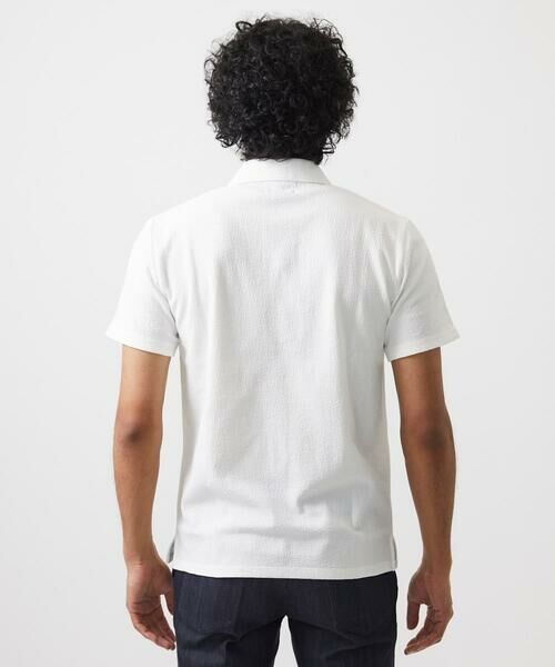 MICHEL KLEIN HOMME / ミッシェルクランオム カットソー | 《日本製》モザイク柄ジップアップポロシャツ | 詳細3