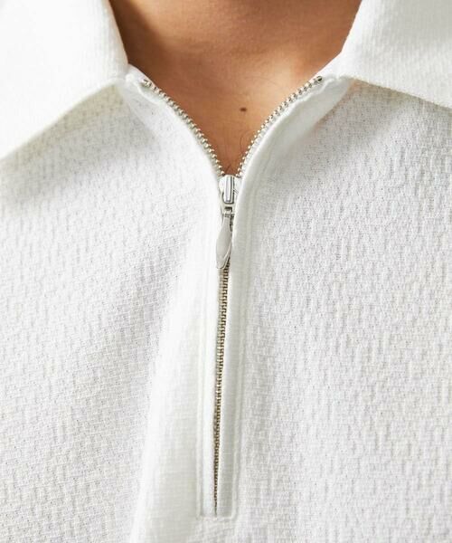 MICHEL KLEIN HOMME / ミッシェルクランオム カットソー | 《日本製》モザイク柄ジップアップポロシャツ | 詳細7