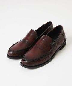 MICHEL KLEIN HOMME / ミッシェルクランオム フラットシューズ | カーボンクロス綾織柄ローファー