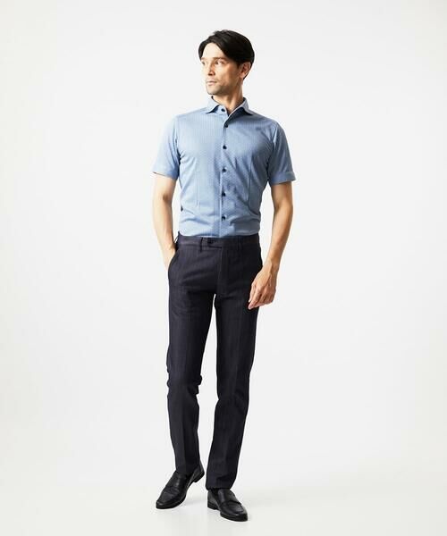 MICHEL KLEIN HOMME / ミッシェルクランオム シャツ・ブラウス | 《日本製》ジャガード半袖シャツ | 詳細2