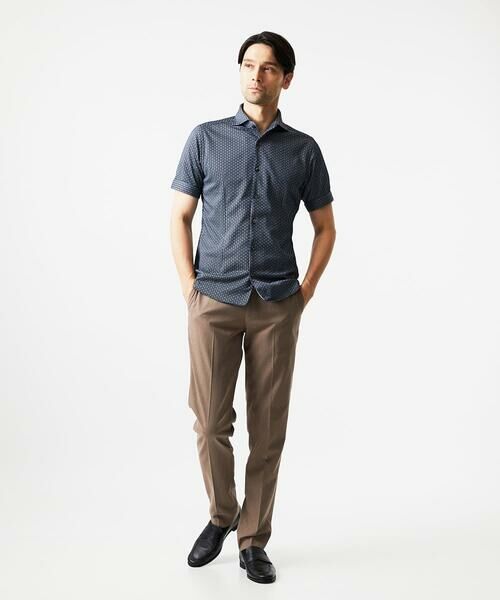 MICHEL KLEIN HOMME / ミッシェルクランオム シャツ・ブラウス | 《日本製》ジャガード半袖シャツ | 詳細4