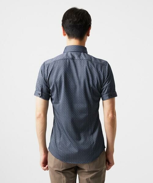 MICHEL KLEIN HOMME / ミッシェルクランオム シャツ・ブラウス | 《日本製》ジャガード半袖シャツ | 詳細7