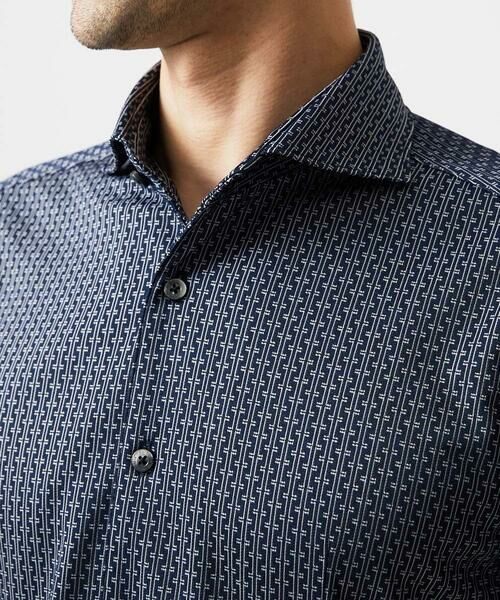 MICHEL KLEIN HOMME / ミッシェルクランオム シャツ・ブラウス | 《日本製》ジャガード半袖シャツ | 詳細9