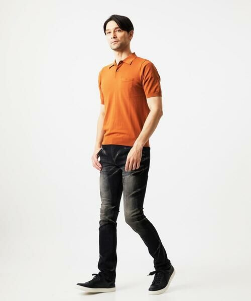 MICHEL KLEIN HOMME / ミッシェルクランオム ニット・セーター | 半袖ニットポロシャツ | 詳細1