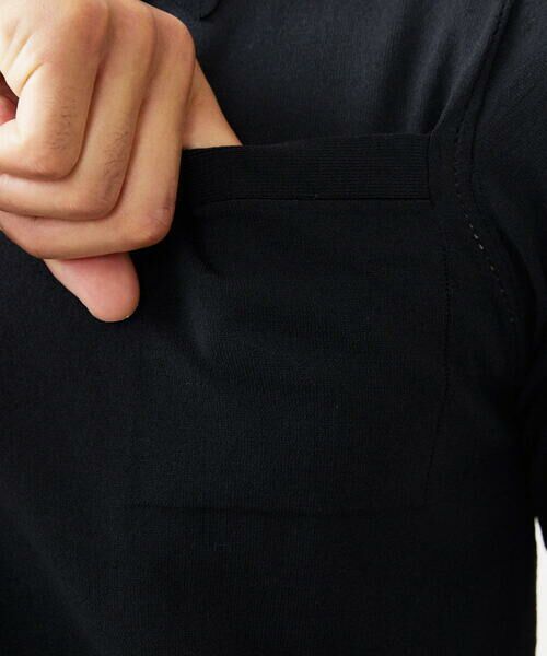 MICHEL KLEIN HOMME / ミッシェルクランオム ニット・セーター | 半袖ニットポロシャツ | 詳細9