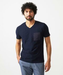 MICHEL KLEIN HOMME / ミッシェルクランオム カットソー | リネン混Vネックカットソー