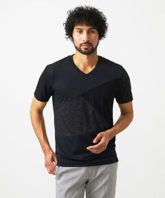 MICHEL KLEIN HOMME / ミッシェルクランオム カットソー | マテリアルブロックVネックカットソー