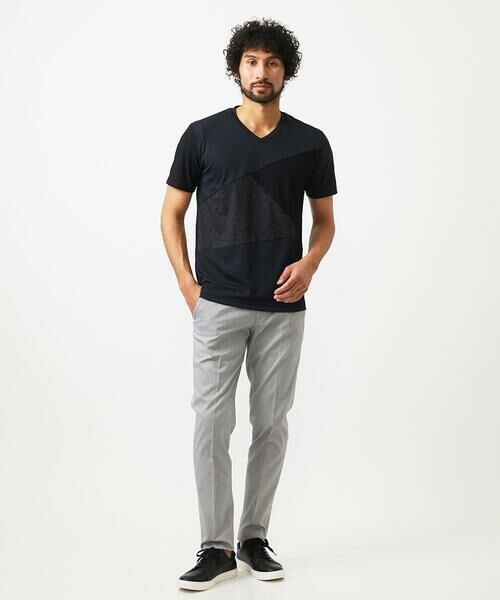 MICHEL KLEIN HOMME / ミッシェルクランオム カットソー | マテリアルブロックVネックカットソー | 詳細1