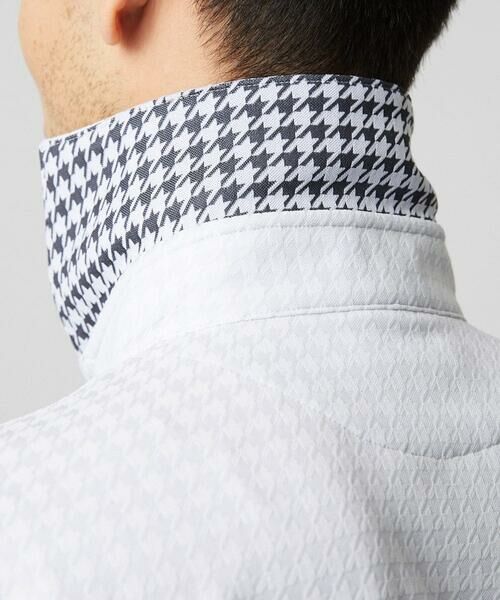 MICHEL KLEIN HOMME / ミッシェルクランオム カットソー | 千鳥柄ジャガード半袖ポロシャツ | 詳細6
