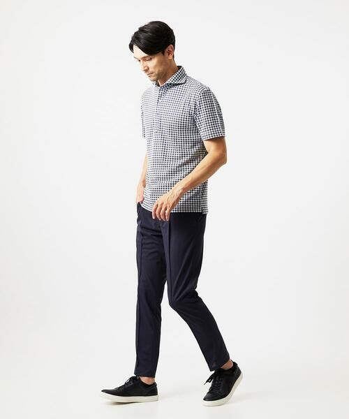 MICHEL KLEIN HOMME / ミッシェルクランオム カットソー | 千鳥柄ジャガード半袖ポロシャツ | 詳細10