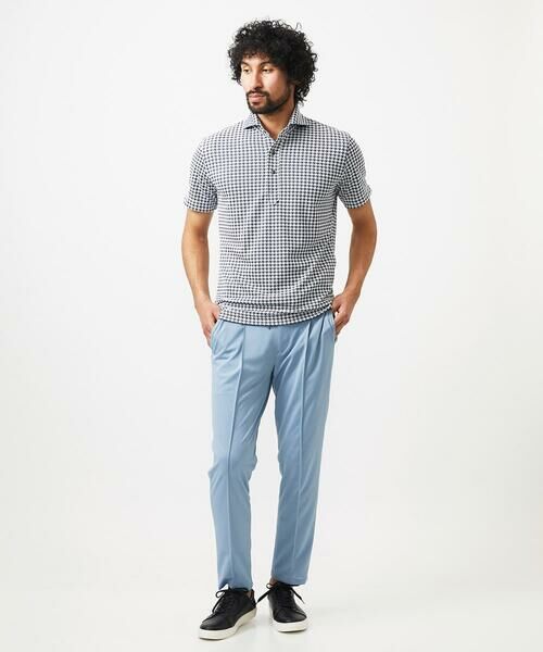 MICHEL KLEIN HOMME / ミッシェルクランオム カットソー | 千鳥柄ジャガード半袖ポロシャツ | 詳細8