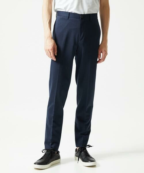 MICHEL KLEIN HOMME / ミッシェルクランオム チノ・ワークパンツ | 【セットアップ】メッシュストレッチスラックスパンツ(ブルー)