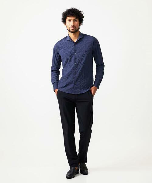 MICHEL KLEIN HOMME / ミッシェルクランオム シャツ・ブラウス | シアーサッカー調長袖シャツ | 詳細2