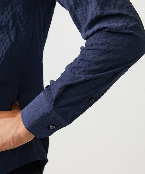 MICHEL KLEIN HOMME / ミッシェルクランオム シャツ・ブラウス | シアーサッカー調長袖シャツ | 詳細6