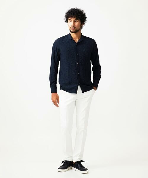 MICHEL KLEIN HOMME / ミッシェルクランオム シャツ・ブラウス | シアーサッカー調長袖シャツ | 詳細10