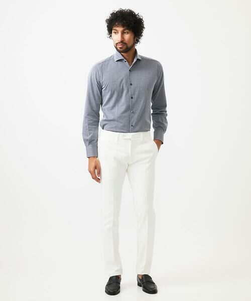 MICHEL KLEIN HOMME / ミッシェルクランオム シャツ・ブラウス | 千鳥柄サッカー長袖シャツ | 詳細3