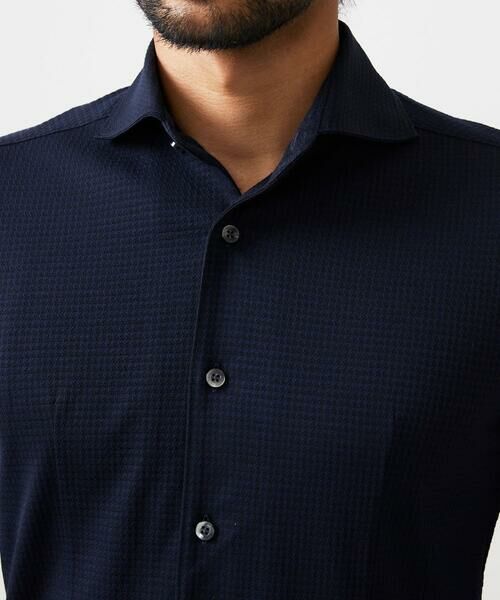 MICHEL KLEIN HOMME / ミッシェルクランオム シャツ・ブラウス | 千鳥柄サッカー長袖シャツ | 詳細11