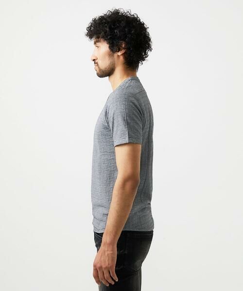 MICHEL KLEIN HOMME / ミッシェルクランオム カットソー | 《日本製》レンガ柄Vネック半袖カットソー | 詳細6