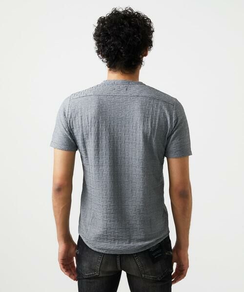 MICHEL KLEIN HOMME / ミッシェルクランオム カットソー | 《日本製》レンガ柄Vネック半袖カットソー | 詳細7