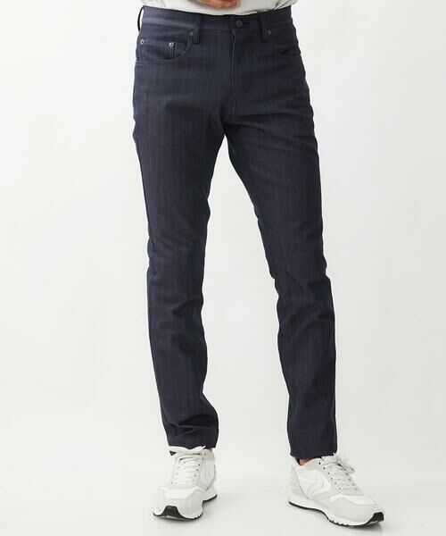 MICHEL KLEIN HOMME / ミッシェルクランオム チノ・ワークパンツ | 【撥水】プレビアシャンブレー5ポケットパンツ(ネイビー)