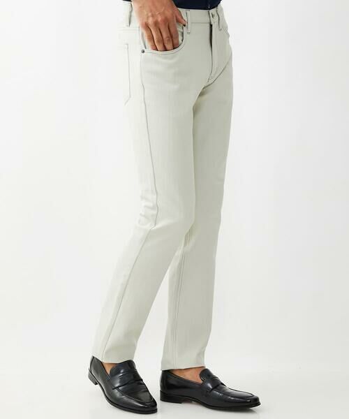 MICHEL KLEIN HOMME / ミッシェルクランオム チノ・ワークパンツ | 【撥水】プレビアシャンブレー5ポケットパンツ(ベージュ)