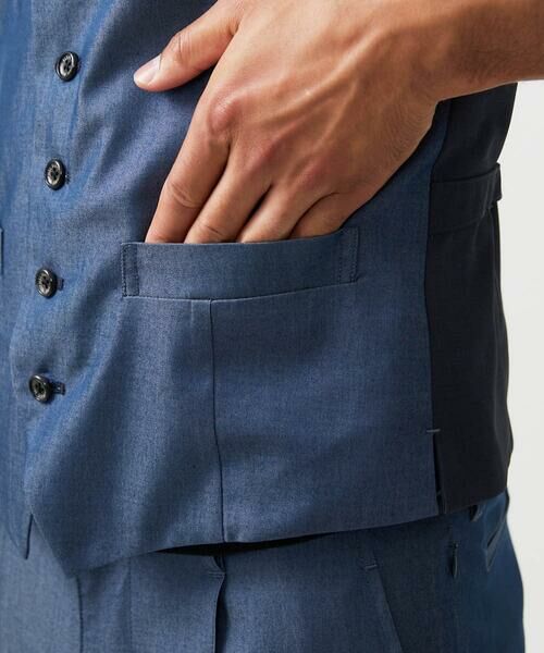 MICHEL KLEIN HOMME / ミッシェルクランオム ベスト | 【セットアップ】デニム調リバーシブルベスト | 詳細8