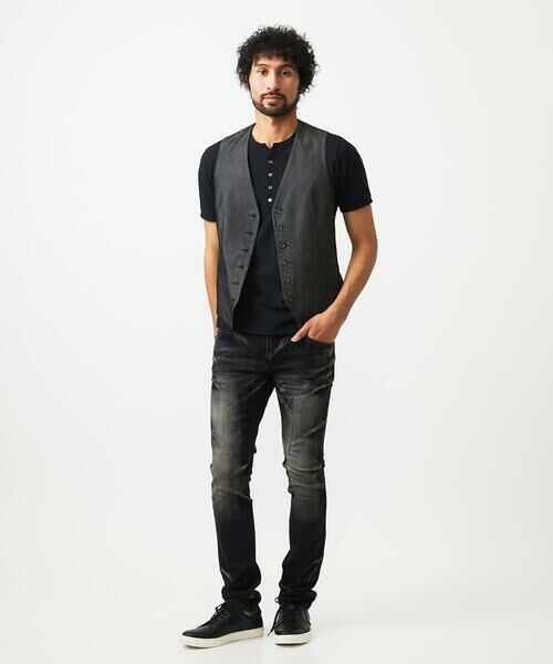 MICHEL KLEIN HOMME / ミッシェルクランオム ベスト | 【セットアップ】デニム調リバーシブルベスト | 詳細16