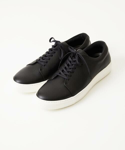 MICHEL KLEIN HOMME/ミッシェルクランオム シボ革スニーカー ブラック 48 MICHEL KLEIN HOMME/ミッシェルクランオム シボ革スニーカー ブラック 48