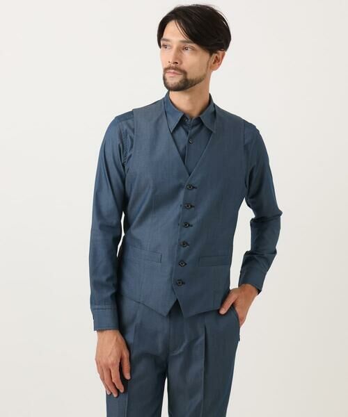 MICHEL KLEIN HOMME / ミッシェルクランオム シャツ・ブラウス | 【セットアップ】デニム調長袖シャツ | 詳細4