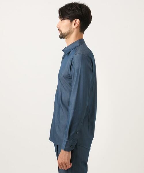 MICHEL KLEIN HOMME / ミッシェルクランオム シャツ・ブラウス | 【セットアップ】デニム調長袖シャツ | 詳細7