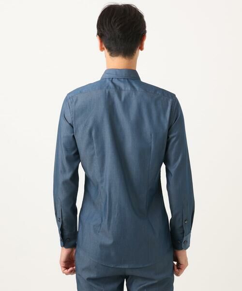 MICHEL KLEIN HOMME / ミッシェルクランオム シャツ・ブラウス | 【セットアップ】デニム調長袖シャツ | 詳細8