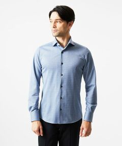 MICHEL KLEIN HOMME / ミッシェルクランオム シャツ・ブラウス | 《日本製》ジャガード長袖シャツ