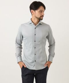 MICHEL KLEIN HOMME / ミッシェルクランオム シャツ・ブラウス | 《日本製》ジャガード長袖シャツ