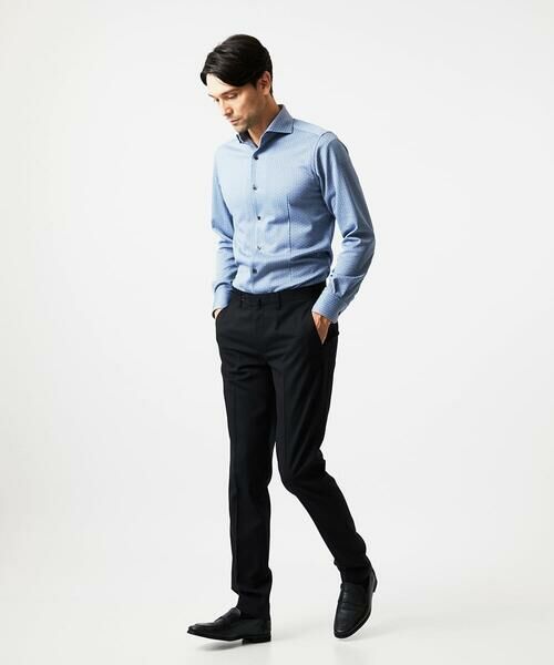 MICHEL KLEIN HOMME / ミッシェルクランオム シャツ・ブラウス | 《日本製》ジャガード長袖シャツ | 詳細2