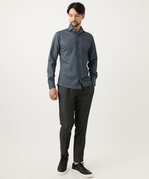 MICHEL KLEIN HOMME / ミッシェルクランオム シャツ・ブラウス | 《日本製》ジャガード長袖シャツ | 詳細11