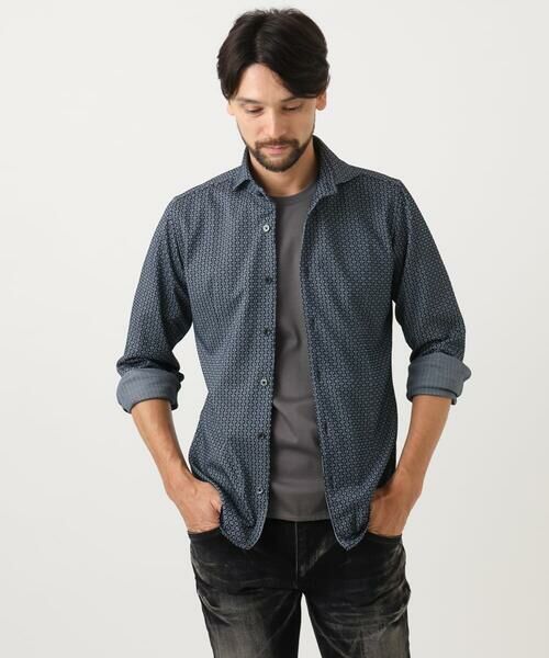 MICHEL KLEIN HOMME / ミッシェルクランオム シャツ・ブラウス | 《日本製》ジャガード長袖シャツ | 詳細12