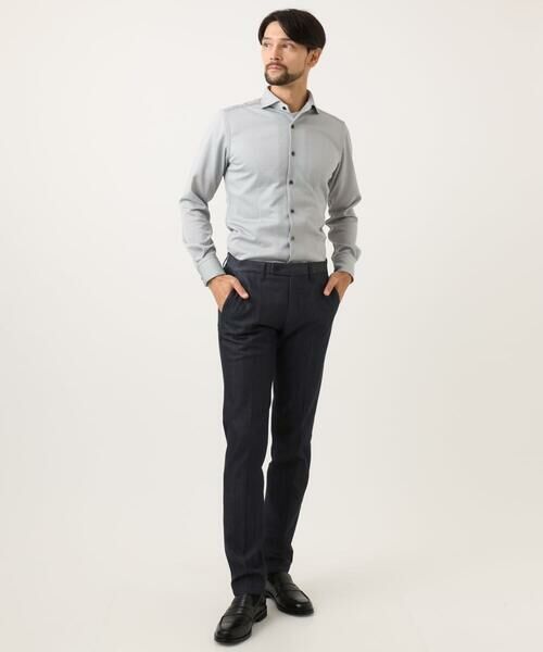 MICHEL KLEIN HOMME / ミッシェルクランオム シャツ・ブラウス | 《日本製》ジャガード長袖シャツ | 詳細14