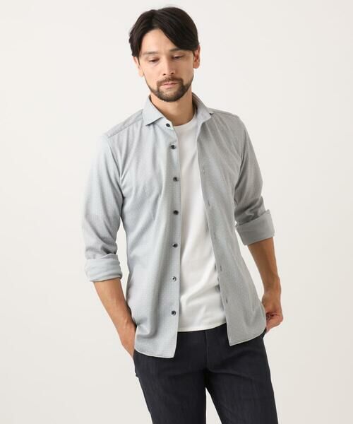 MICHEL KLEIN HOMME / ミッシェルクランオム シャツ・ブラウス | 《日本製》ジャガード長袖シャツ | 詳細15