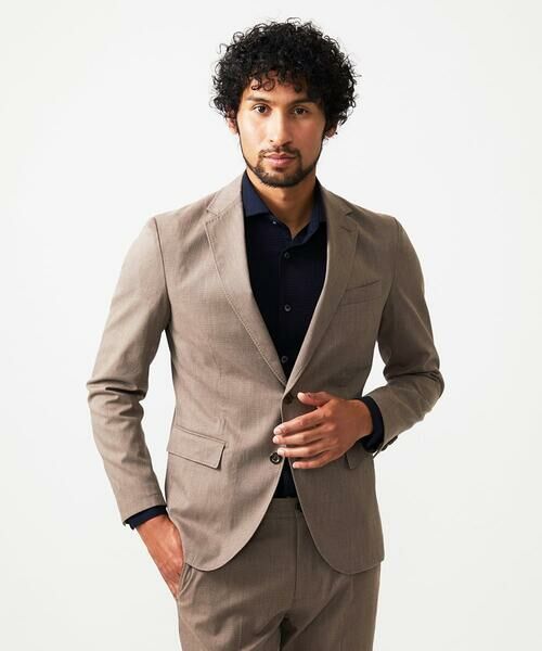 MICHEL KLEIN HOMME / ミッシェルクランオム テーラードジャケット | 【セットアップ】ピンヘッドテーラードジャケット(ブラウン)