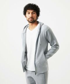 MICHEL KLEIN HOMME / ミッシェルクランオム ニット・セーター | 【セットアップ】ニットジップアップパーカー